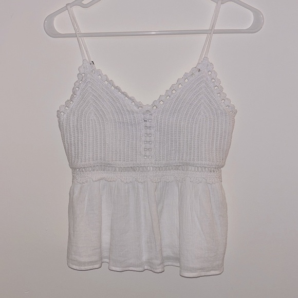 Hollister Crochet Peplum Mini Tank Top - Picture 1 of 4